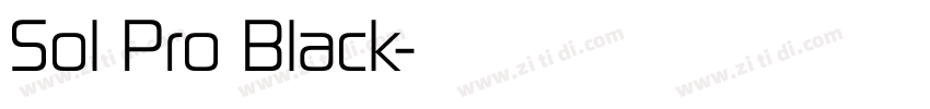 Sol Pro Black字体转换 Sol Pro Black字体转换